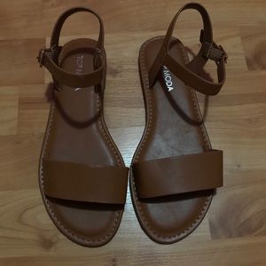 TOP MODA Brown Summer Style Sandals